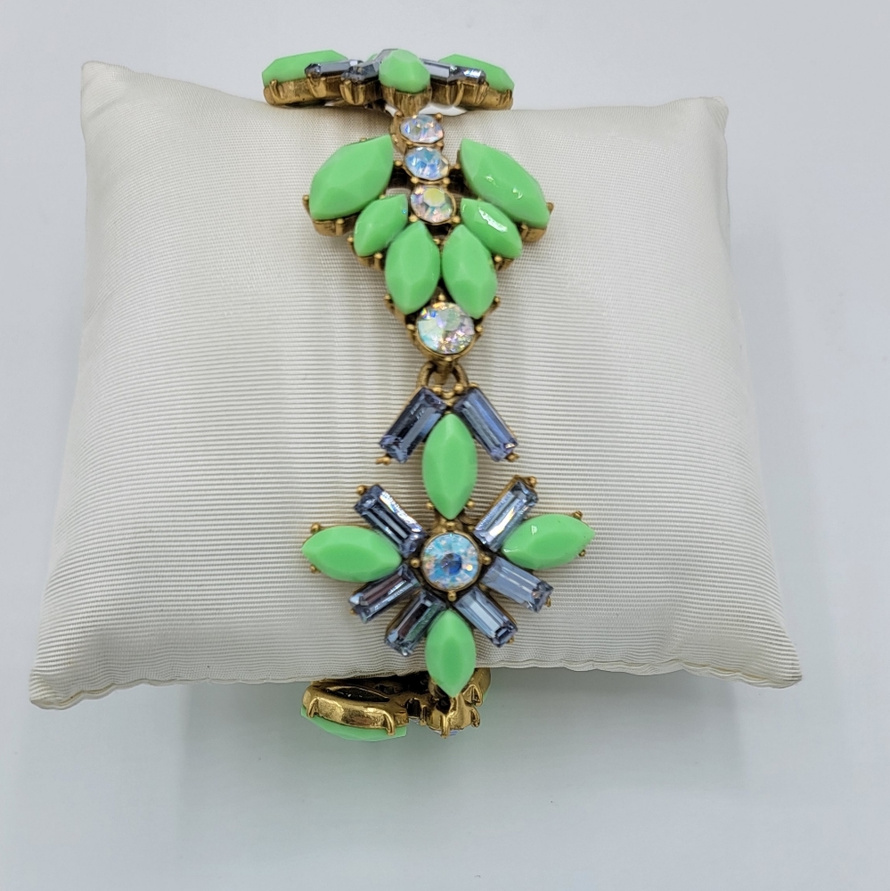 J.crew Factory Gemstone Blossoms Bracelet in Neon Mist - Picture 4 of 7